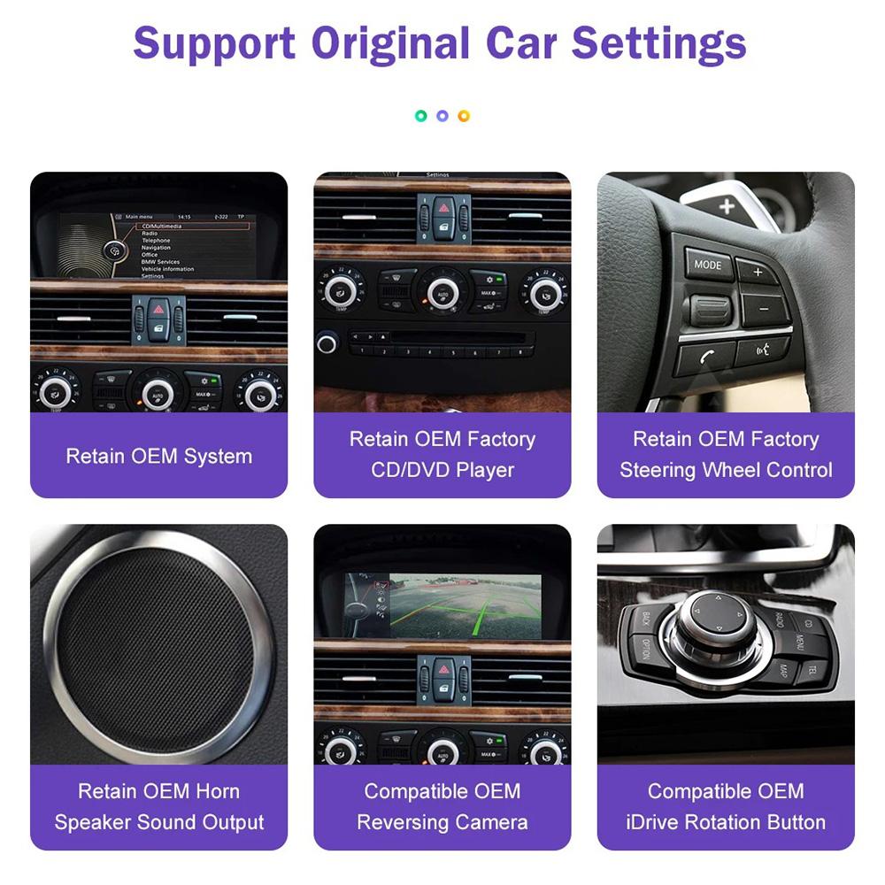 Автомобильное радио для BMW 5 серии E60 E61 E63 E64 E90 E91 E92 E93 CCC CIC MP5, навигация, мультимедийный видеоплеер CarPlay