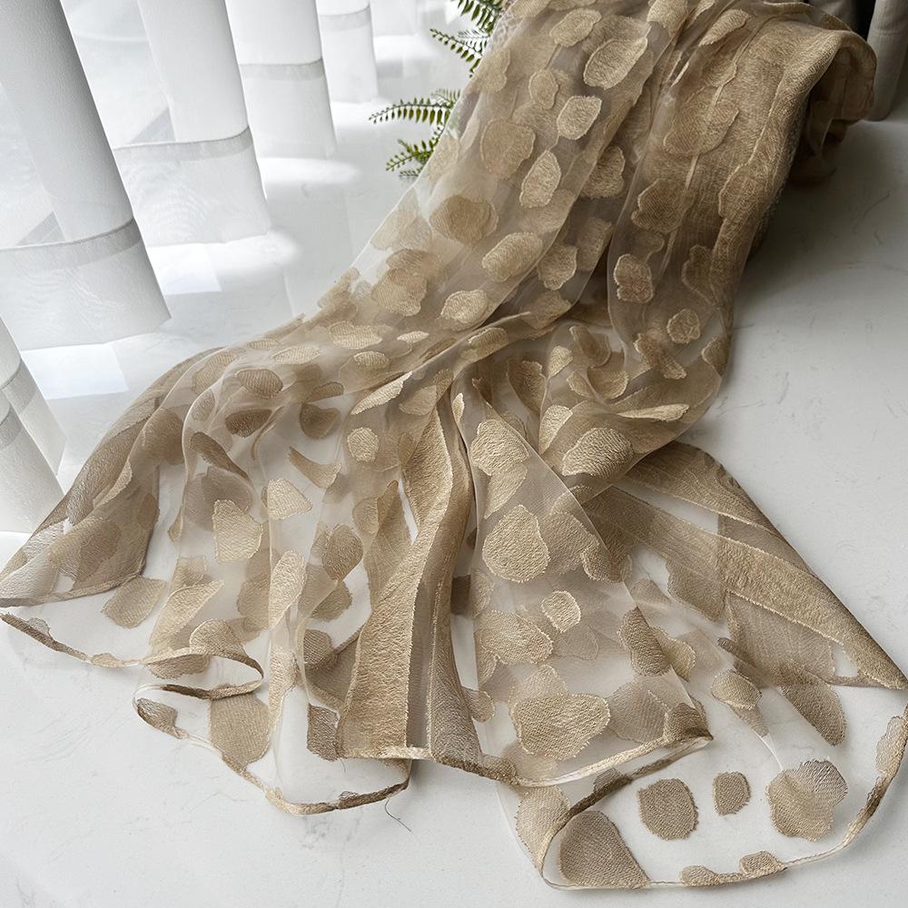 Gradient Color Block Bamboo Yarn Scarf for Women - Japanese Korean Mori Girl Style, Autumn Winter Cotton Linen Flax Shawl