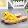 2019 Новые женские сандалии, шлепанцы, модные босоножки на платформе, кожаные тапочки на танкетке, пляжные тапочки на каблуках, шлепанцы, обувь