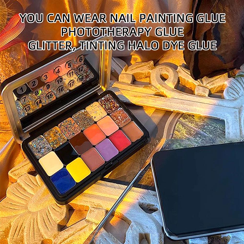 18 сеток акварель пигмент упаковка мини ручной увлажняющий ящик для хранения магнитная пустая акварель палитра принадлежности для дизайна ногтей