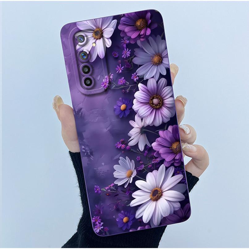 Чехол для телефона Realme 6 Чехол Realme 6s Модный Простота Масляная живопись Цветок Мягкий Жидкий силикон Оболочка Для Realme 6 Pro Funda