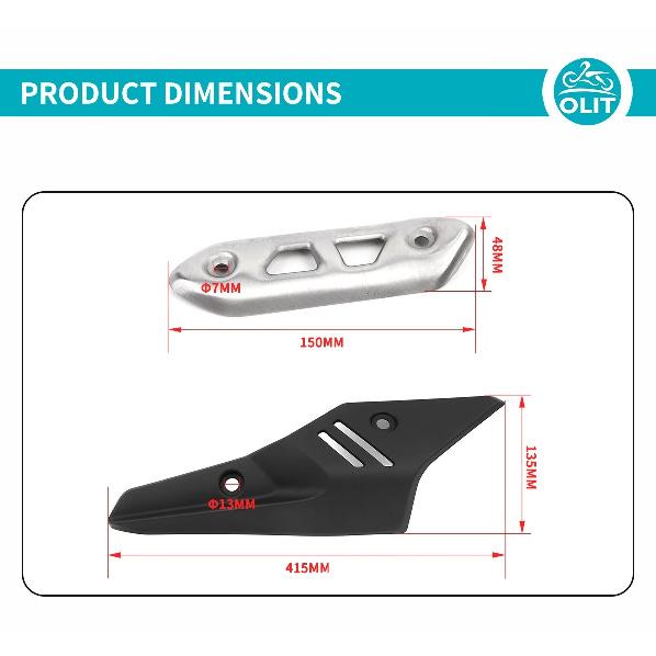 For CFMOTO 450MT Exhaust Pipe Guard CF Moto 450 MT Muffler Anti-scald Plate Protective Shell Motorcycle Original Parts