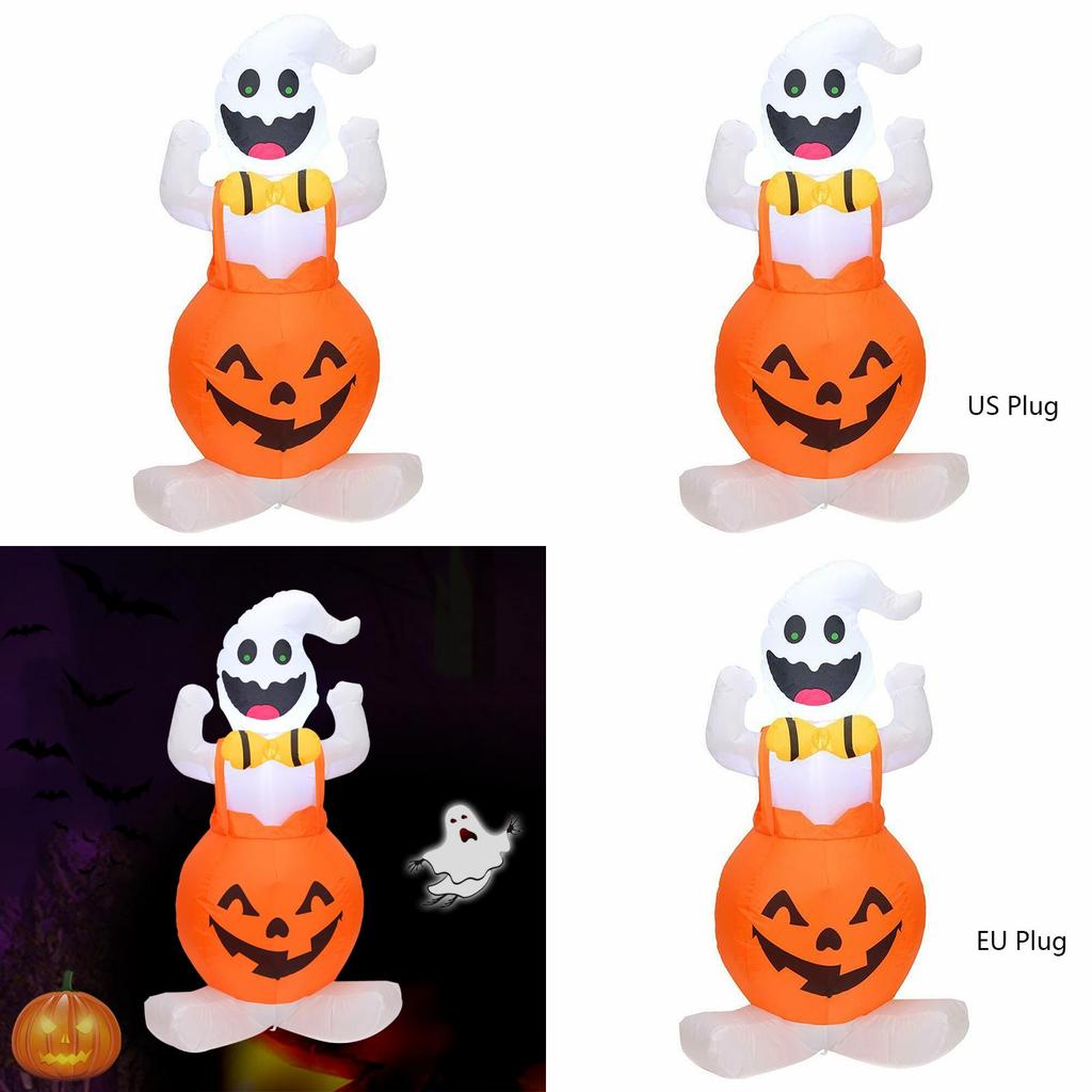 Large Inflatable Halloween Ghost Pumpkin Decoration Led Lights