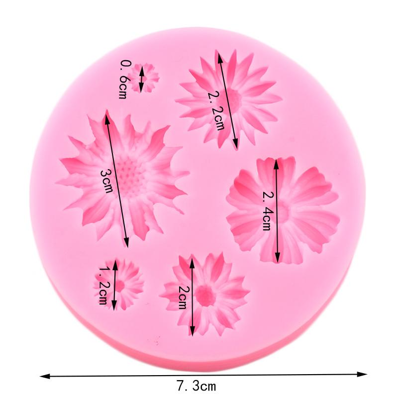Силиконовая форма «Ромашка», цветок «сделай сам», формы для кексов, инструменты для украшения торта из помадки, форма для шоколадной мастики, полимерная глина, формы для конфет, смолы