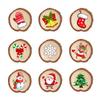 Christmas Tree Decorations Wood Christmas Tree Decorations,9Pcs Round Christmas Decor Wood Christmas Ornaments For Crafts