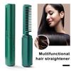 Cordless Hair Straightener Brush 3 Temperature Modes Adjustable Fast Heating Portable Travel Electric Hot Brush Curly Hair Styling Detangling Comb