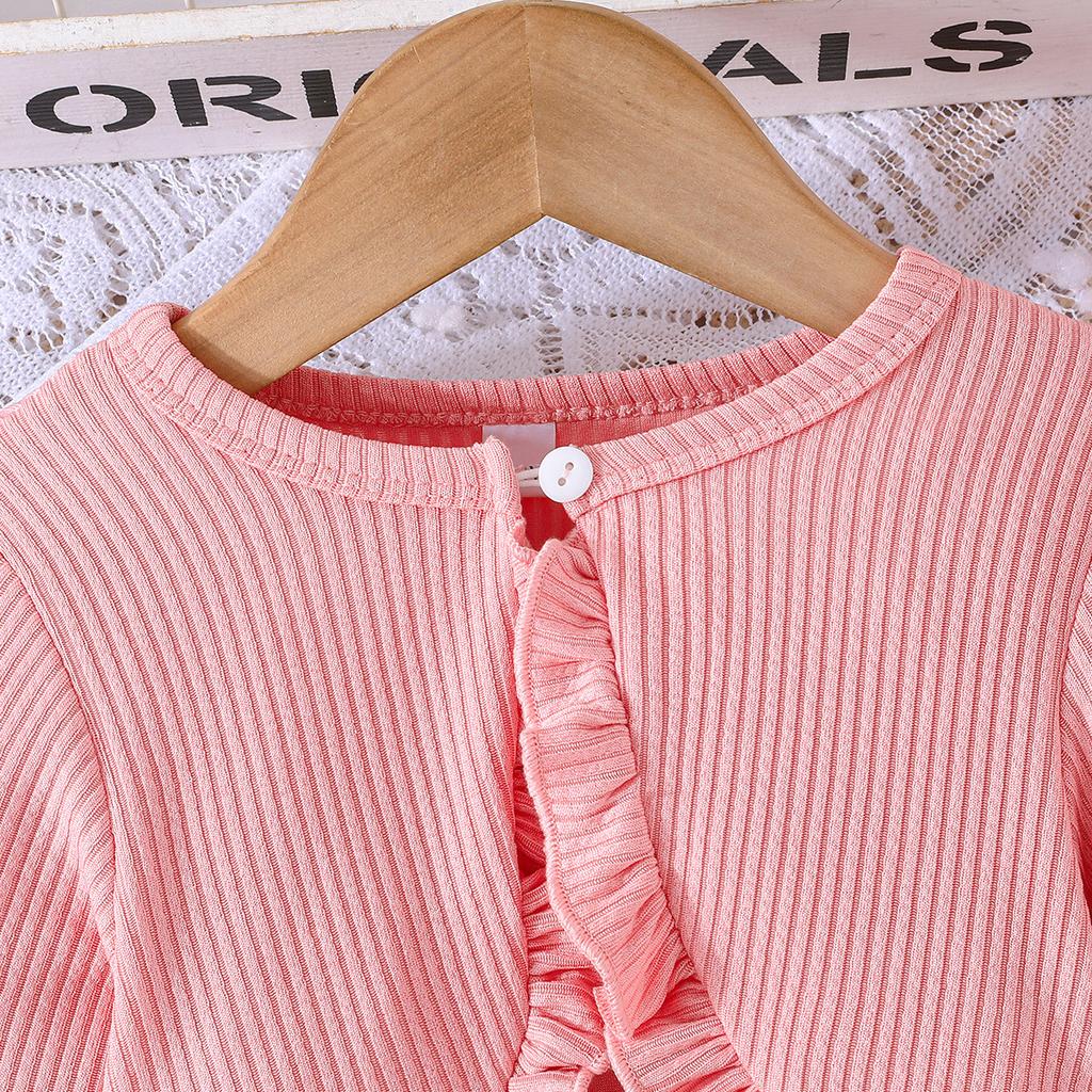 Children's 2-8Y Skirts Spring and Autumn Models Baby Colorful Halter Dress + Solid Color Jacket Fashion Baby Suit