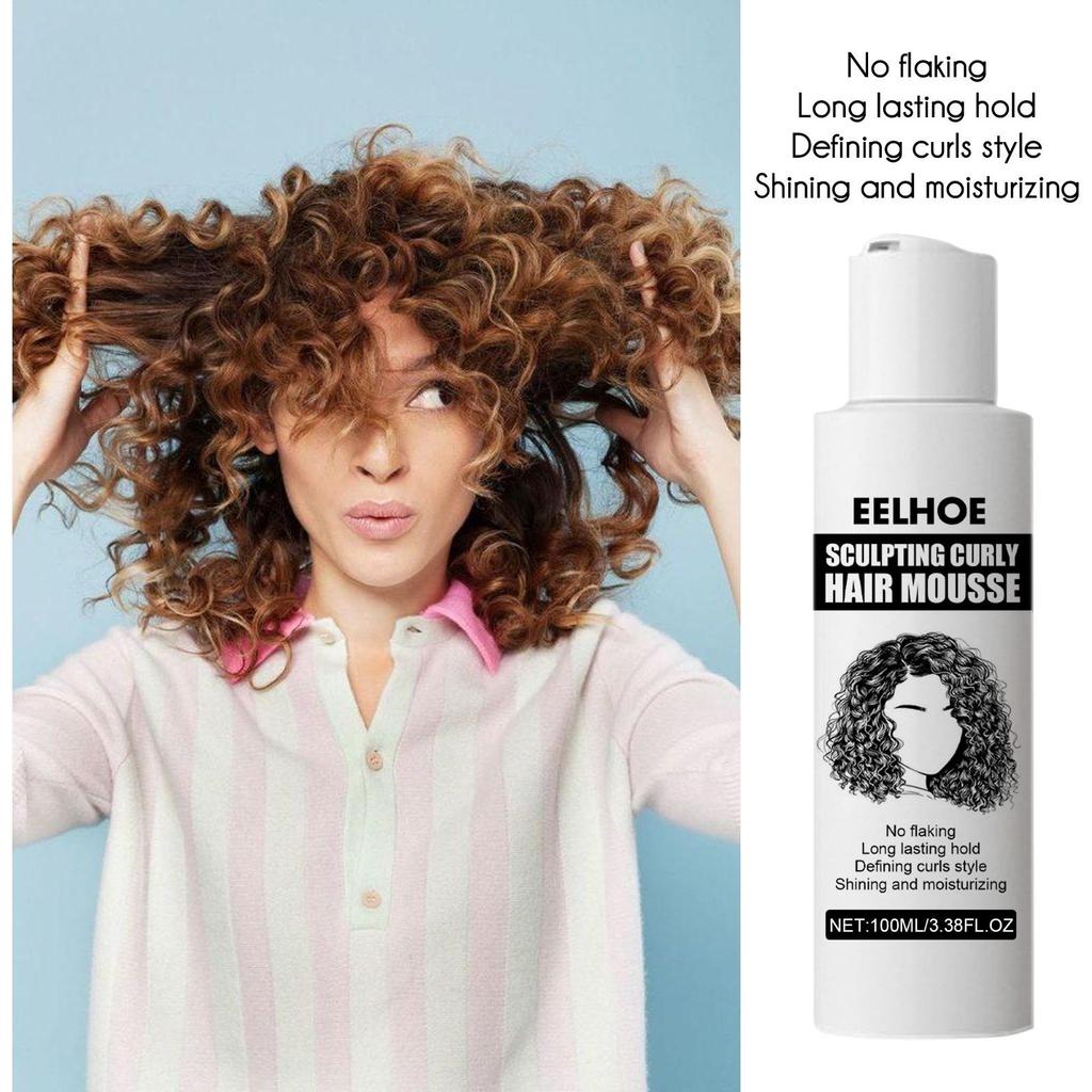 100ml Curly Hair Elastin Improve Hair Brightness Smooth Frizzy Hair Prevent Dryness Moisturize Shape Fluffy Hair Care Products