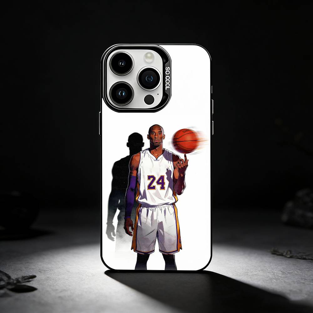 Чехол для телефона K-Kobe B-Bryant 24 для iPhone 17,16,15,14,13,12,11 Plus,Pro Max,XS,Цветной серебристый чехол для телефона