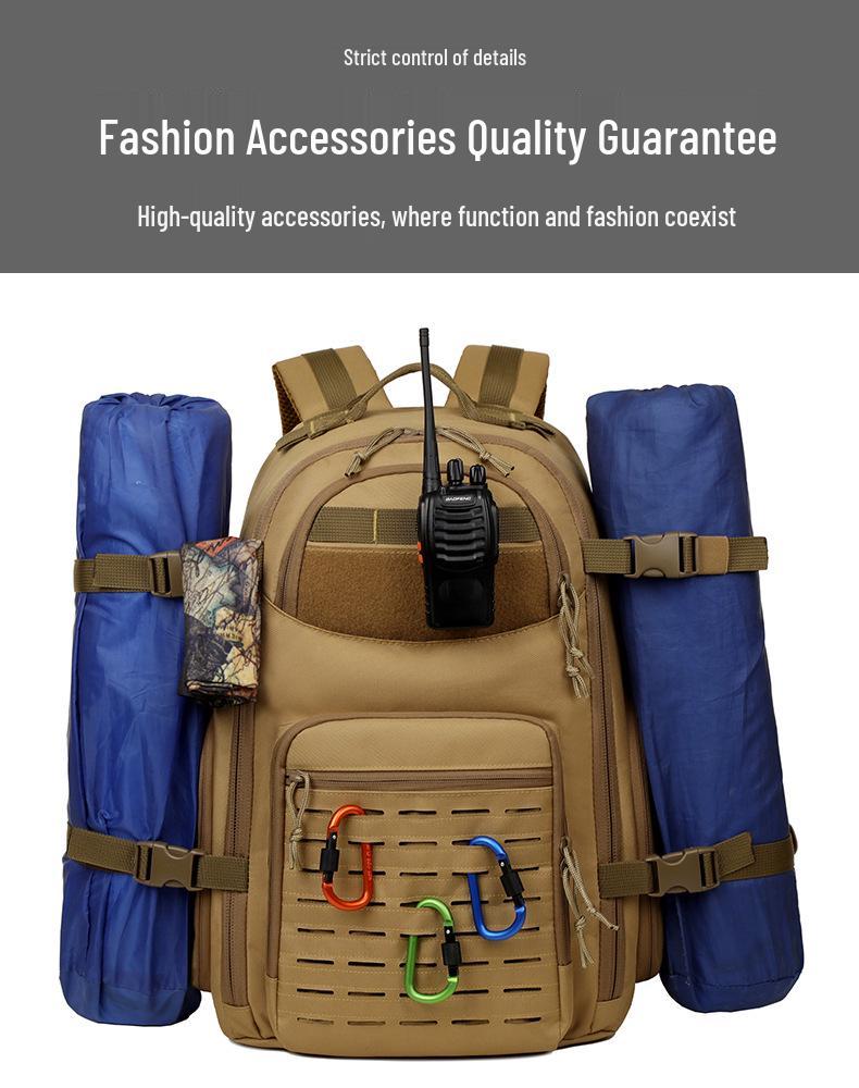 Cross-Border Outdoor Multifunctional Tactical Backpack - Large Capacity, Breathable, and Durable for Mountaineering