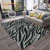 Черно-белый красочный ковер с узором в полоску зебры, ковер для дома, гостиной, спальни, дивана, коврик для двери, декор, коврик, нескользящий напольный коврик