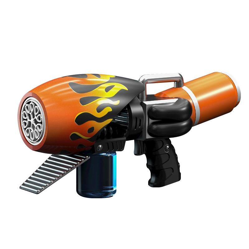 New Children's Electric Bubble Machine Small Steel Cannon Soap Bubble Machine Handheld Fully Automatic Leak Free Gatling Toy