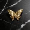Women's Ocean Style Brooch 1Pcs Retro Metal Butterfly Embossed Pin with Lobster Detail for Dress Bag Scarf