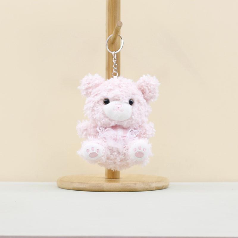 Charming Plush Bear Keychain Cozy Pp Cotton Filling Soft Toy Key Holder