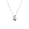 Double Loop K10 White Gold Necklace Diamond 111016123209 [Official] 4℃ (Yondo Sea)