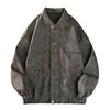 Autumn New Men's Fashion Casual Jacket Trendy Lapel Loose PU Washed Leather