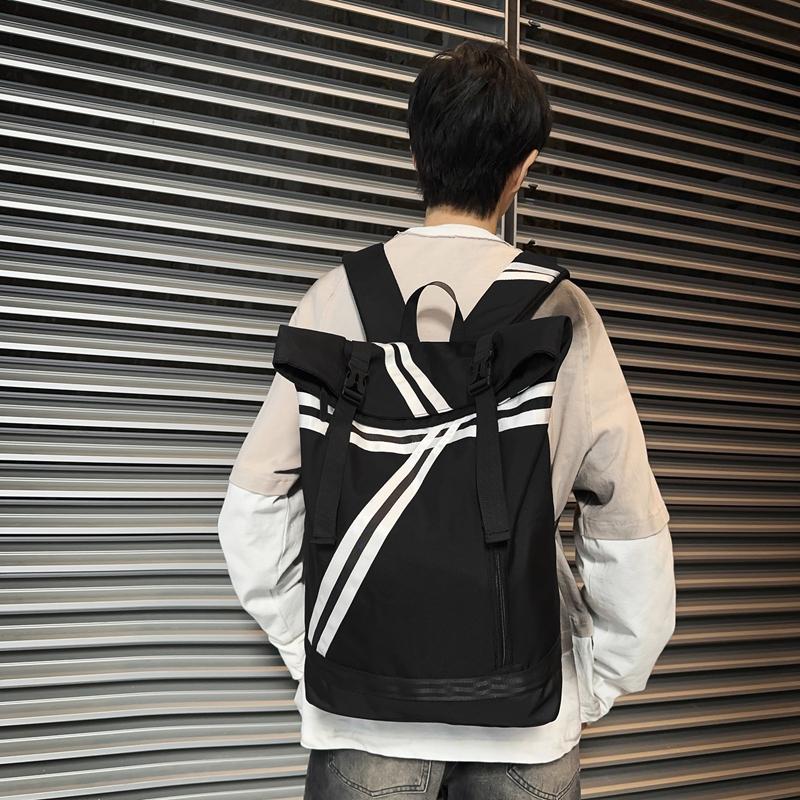 Полосатый лоскутный рюкзак Roll Up для мужчин, для занятий фитнесом и спортом, для школьников и студентов