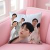 MMONSTA X Cushion Cover Pillowcase Short Plush Invisible zipper Room Sofa Cushion Cover