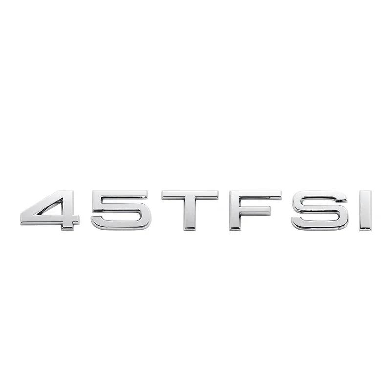 30TFSI 35TFSI 40TFSI 45TFSI 50TFSI 55TFSI Chrome Silver Letter Emblem Badge Car Trunk Logo Sticker for Audi A4 A5 A6 Q3 Q5 Q7