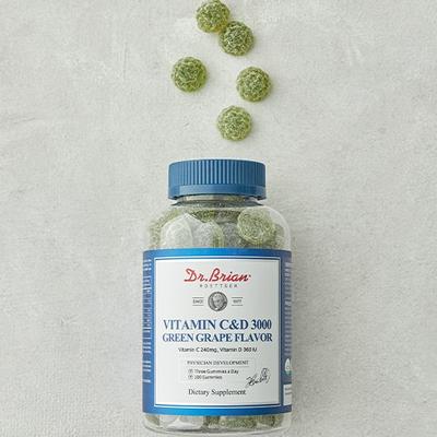 [Dr. Брайан] Витамин C&D 3000 (аромат зеленого винограда) (стоимость 33 дней)