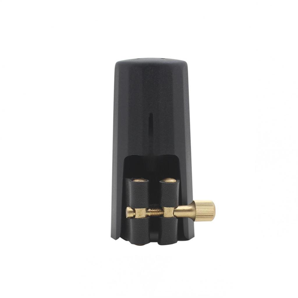 Universal Professional Black Plastic Saxophone Mouthpiece Cap PU Leather Ligature Clip for Alto Tenor Soprano Saxophone Prevent Chipping And Breaking