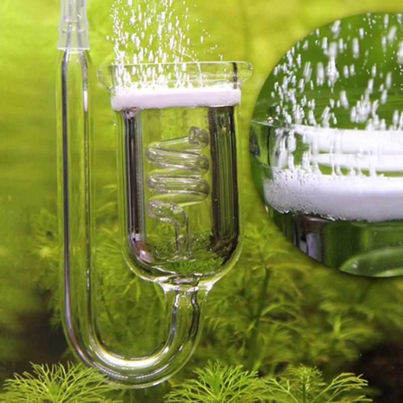 Glass Spiral Co2 Diffuser Bubble Counter For Aquarium Tank Co2 Generator Aquarium Accessories