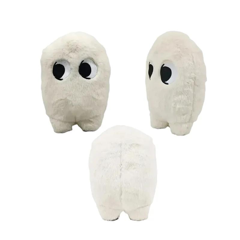 Cute Big Eyes White Plush Doll Soft Fluffy Anime Stuffed Animal Kawaii Birthday Gift For Fans Collection