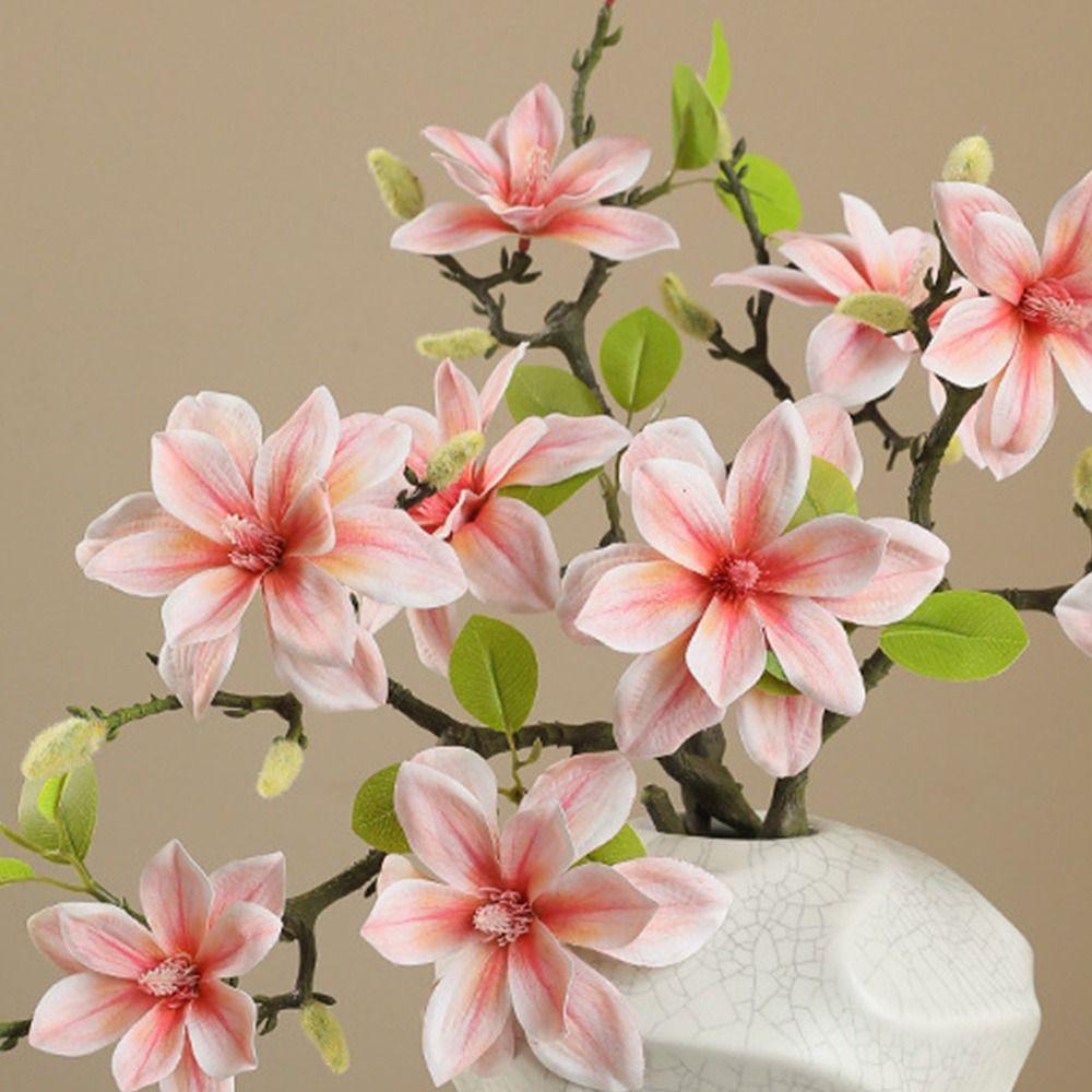 New Chinese Style Simulation Yulan Magnolia Real Hand Feel Fake Flower  Home Decoration