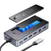 SSD USB C Hub with External ORICO Docking 10Gbps USB Gen2 Compatible Support 100W Ethernet M.2 Case, 8-in-1 USB-C Station, 3.2 M.2 NVMe/SATA Case,