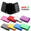 RFID-Блокирующий Держатель для Кредитных Карт Мужской Женский Кошелек для Монет Алюминиевый Металлический Водонепроницаемый Кошелек Anti-Theft Кейс для Визиток
