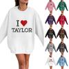 1989 Taylors Concert Sweatshirts For Women Pullover Oversized Crewneck Long Sleeve Loose Taylor-Swift Top