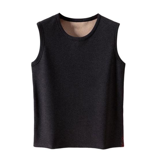 Men Thermal Tank Top Warm Fleece Lined Undershirt Sleeveless Crew Neck Base Layer Shirt Thickened Vest for Autumn And Winter