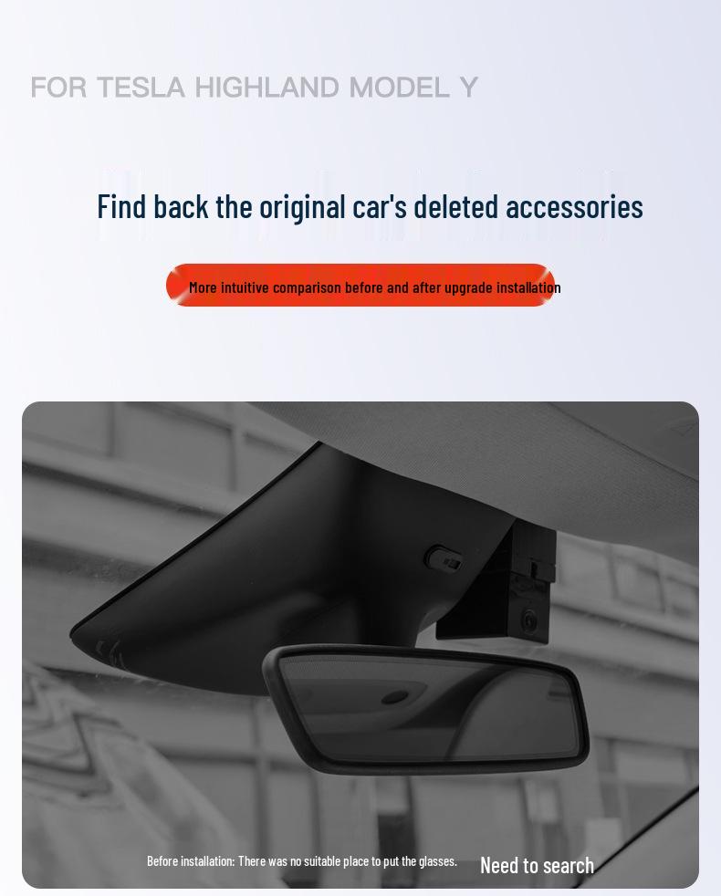Tesla Model Y/Model YL 6-Seater Sunglasses Case & Clip