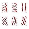 Waterproof Halloween Face Tattoo Simulated Scar Body Art Decal  Costume Accessory
