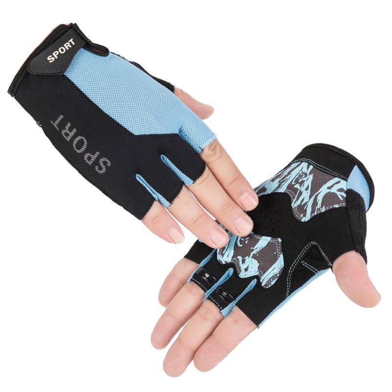 Mesh Climbing Gloves, Unisex Outdoor Cycling Fitness Breathable Korean Style Fashionable Sports Gloves