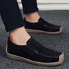 Бренд Повседневная Поездка Мужская Повседневная Обувь Замшевая Кожа Мужская Вечеринка Свадьба Лоферы Обувь Нескользящие Уличные Мокасины Обувь для Вождения Балетки