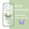 For OPPO A16 A58 A78 A98 A76 Reno8 T 8Z Realme C67 C65 C63 C55 C53 C30 Huawei Honor Full Lens Protect Cute Butterfly Soft Transparent Phone Case