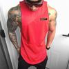 Muscleguys Printed Cotton Gym Clothing Men Fitness Singlets Bodybuilding Stringers Tank Top Men Workout Vests Sportswear Sleeveless T-Shirt