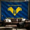 Custom Name Hellas Verona FC Printed Tapestry – Wall Hanging for Bedrooms, Dorms, and Home Decor