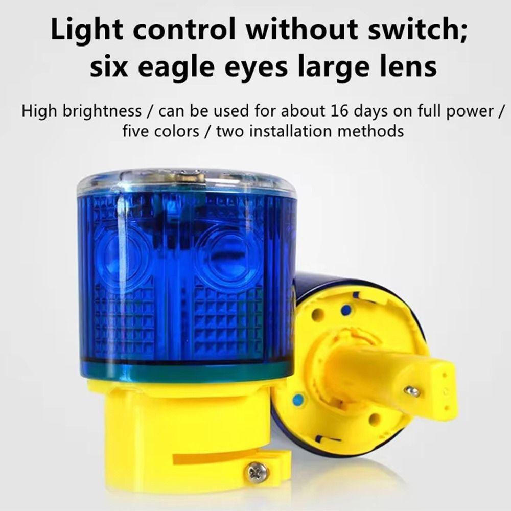 Solar Powered Emergency Warning Light Rain-proof Warning Strobe Light  Road Site
