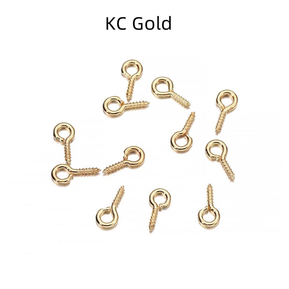 300/500pcs Mini Screw Pendants Eyepin Keychain HookThreaded Pin Fitting DIY Jewelry Bracelet Necklace Making Accessories