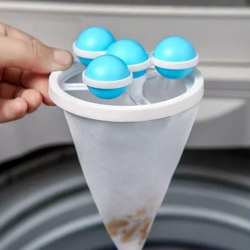 Reusable Washing Machine Hair Filter Floating Hair Filtering Pet Fur Hair Removal Catcher Mesh Dirty Collection Cleaning Balls