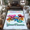 Pocoyo Customizable Name Carpet Suitable for Outdoor Dormitory Entryway Hallway Anti-slip Rug Decorate Offices Gift for Festivals