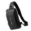 Рюкзак-слинг с паролем, противоугонный, многофункциональный, для велоспорта, нагрудная сумка для мотоциклистов, мужской, серый и черный