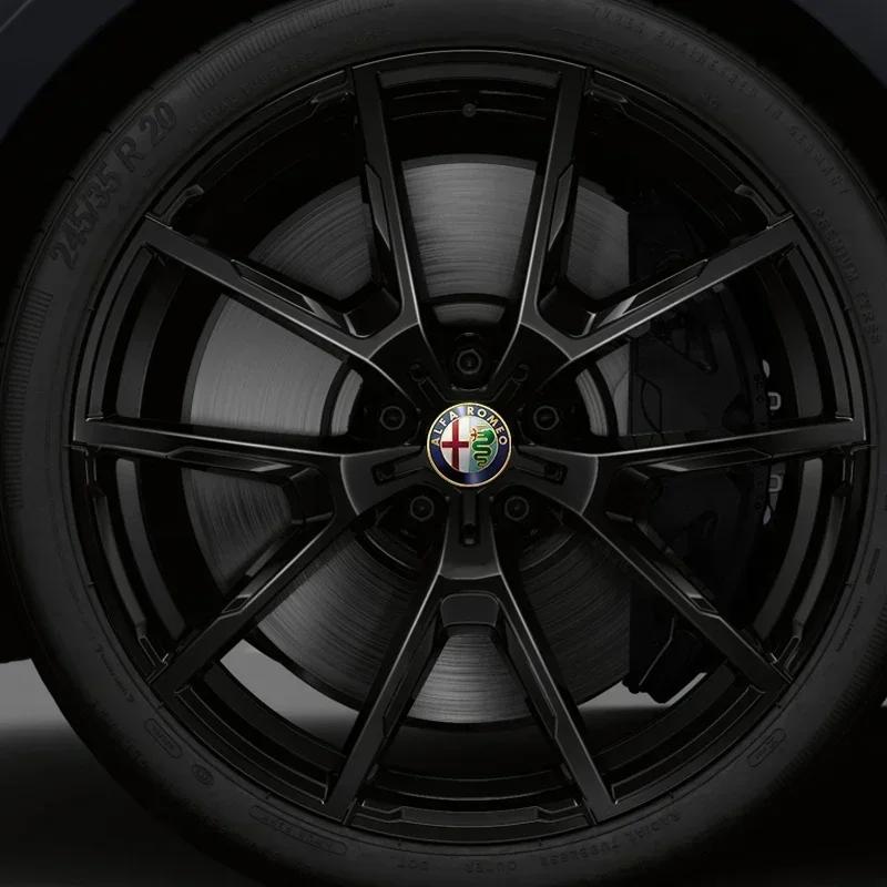 2026 Hot Alfa Romeo 4pcs 56mm Car Wheel Center Hub Caps Stickers Auto Decoration Accessories for Alfa Romeo 4C 159 Spider Giulia