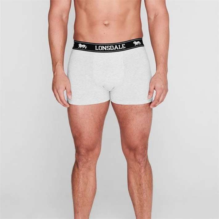 Lonsdale 2 Pack Gray Men's Trunks, Size XL