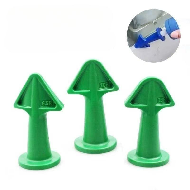 3Pcs/set Silicone Caulking Finisher Caulk Nozzle Applicator Sealant Nozzle Caulking Epoxy Piston Grout Scraper for Tile or Brick Joints