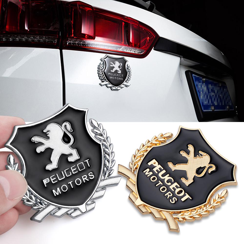 2026 Hot Car Sticker 1PCS 3D Metal Auto Styling Logo Car Sticker Badge Emblem Tail Decal For Peugeot 207 3008 206 208 308 307 40