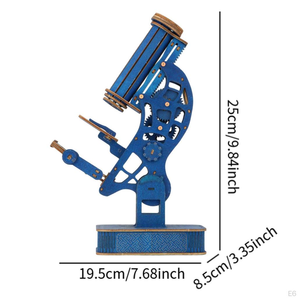 3D Деревянный Микроскоп Головоломка Набор DIY Asssmebly Творческая Монтессори Игрушка Образовательная для Подарочных Детей