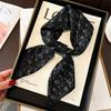 French Light Luxury High-End Scarf Neck Scarf 65 × 65Cm Thin Fashion Versatile Cotton And Linen Feel Velvet Scarf Women